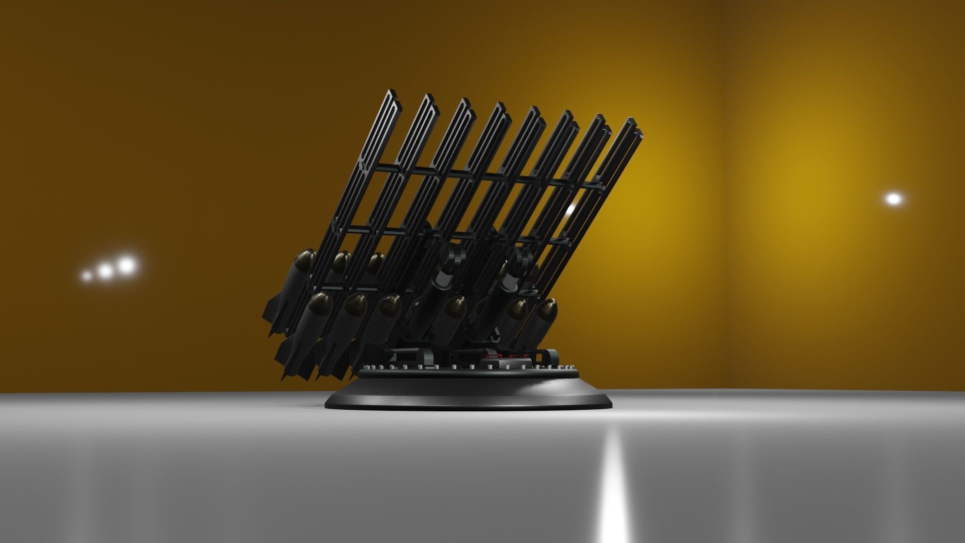 Launchers Anti-aircraft installation Missile complex 3D Model Collection_54