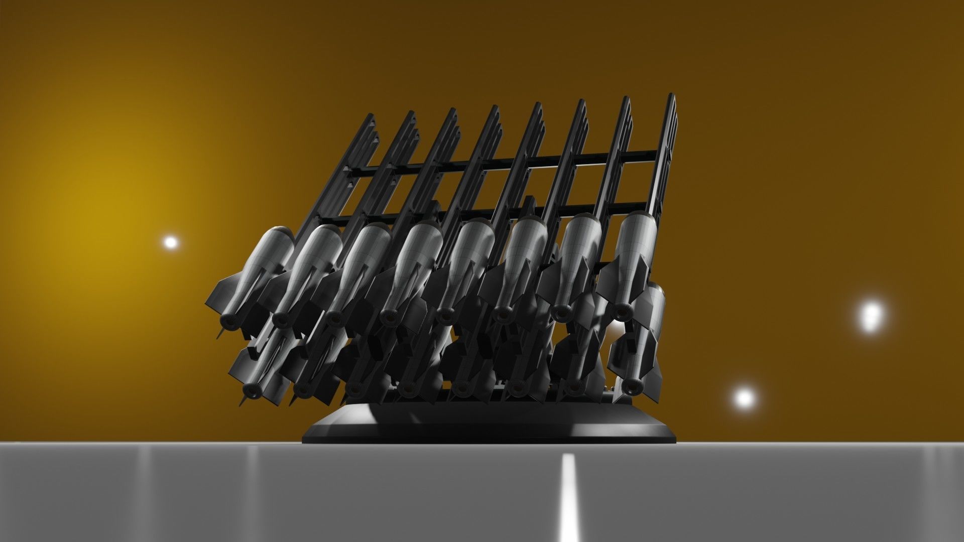Launchers Anti-aircraft installation Missile complex 3D Model Collection_45