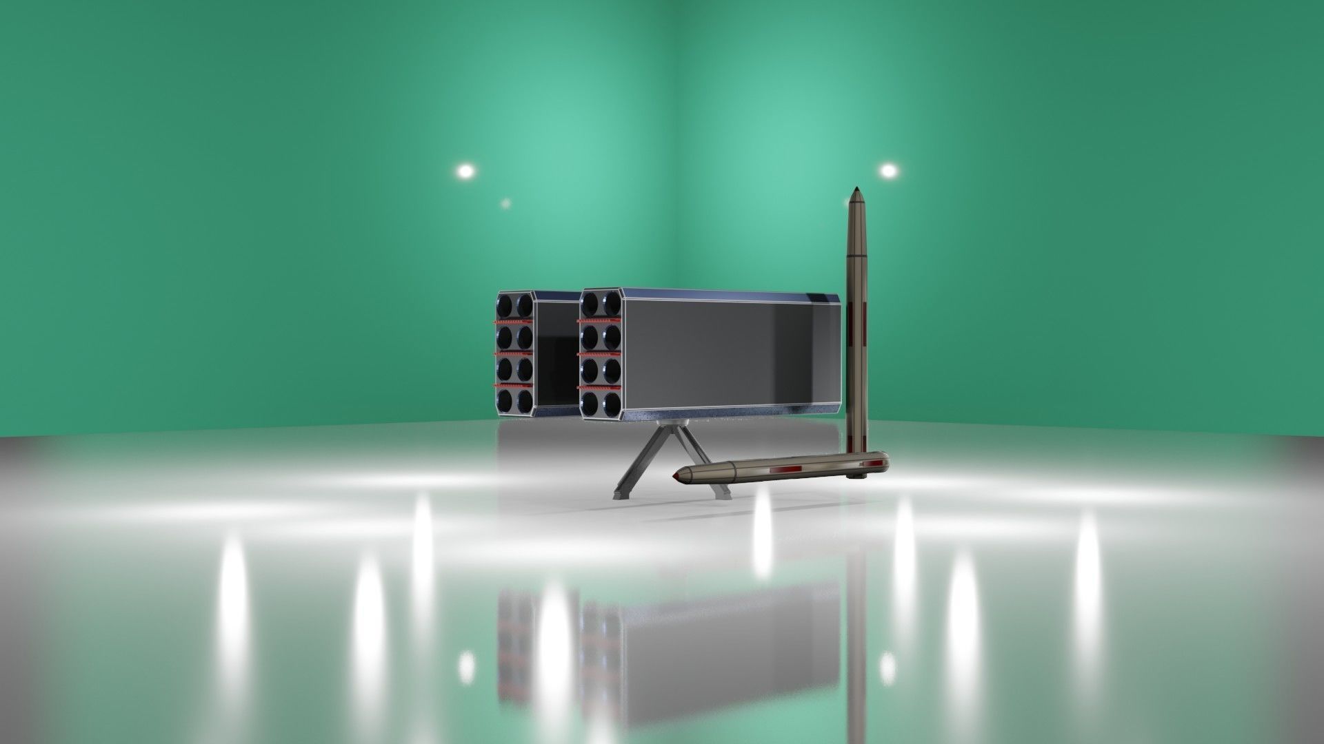 Launchers Anti-aircraft installation Missile complex 3D Model Collection_84