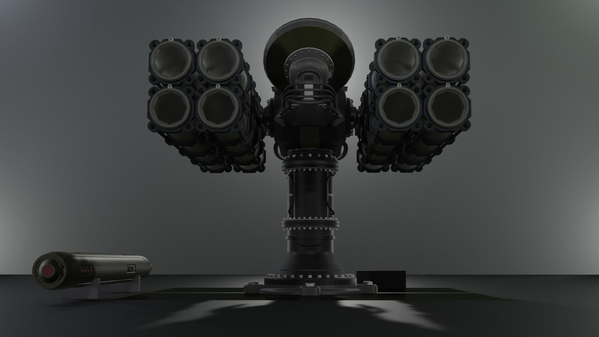 Launchers Anti-aircraft installation Missile complex 3D Model Collection_9