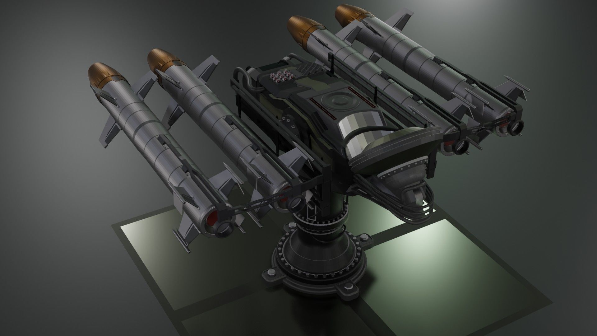 Launchers Anti-aircraft installation Missile complex 3D Model Collection_61