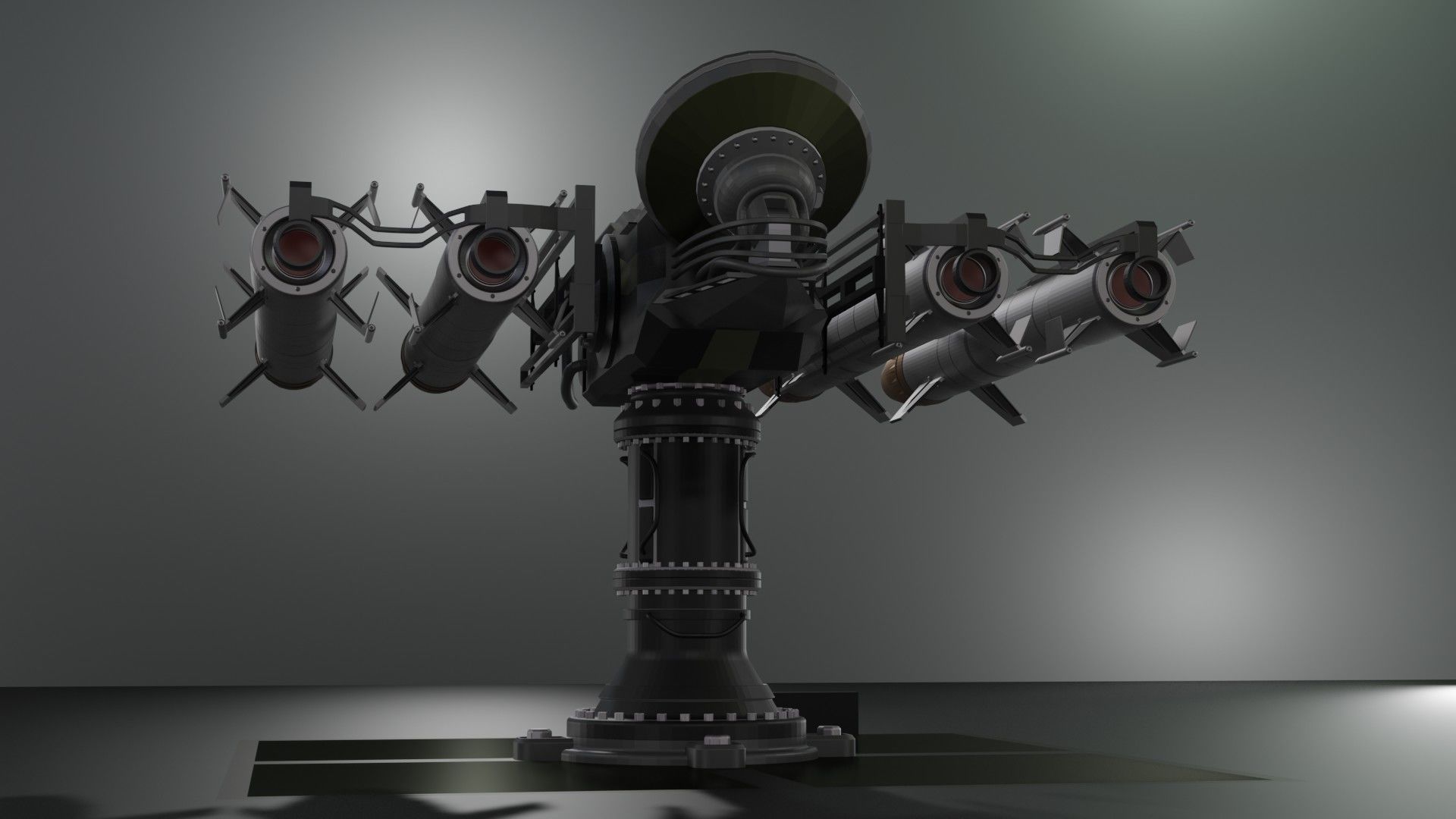 Launchers Anti-aircraft installation Missile complex 3D Model Collection_68