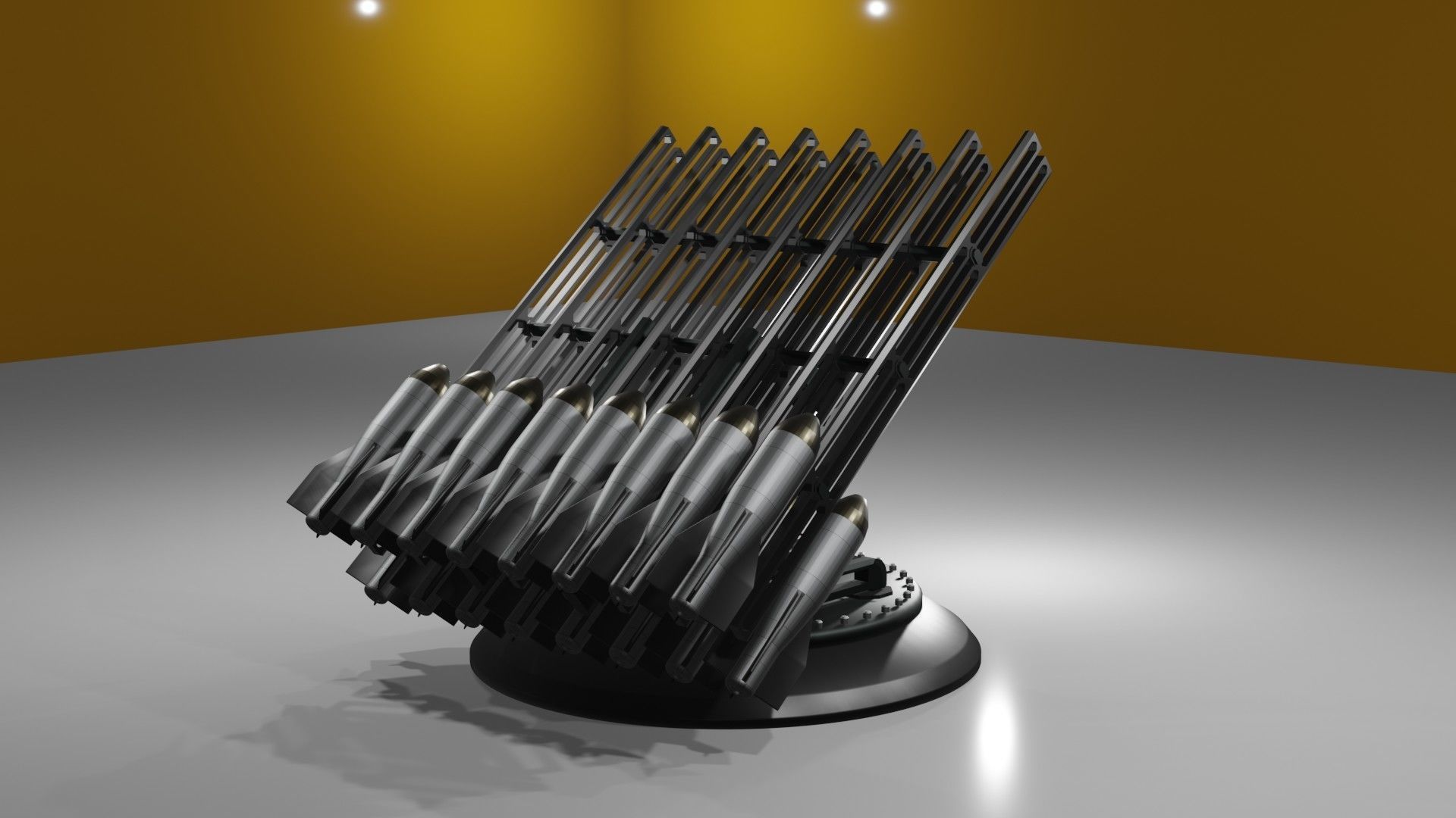 Launchers Anti-aircraft installation Missile complex 3D Model Collection_58