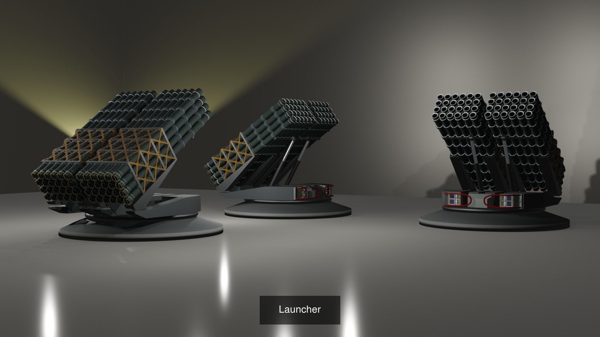 Launchers Anti-aircraft installation Missile complex 3D Model Collection_1