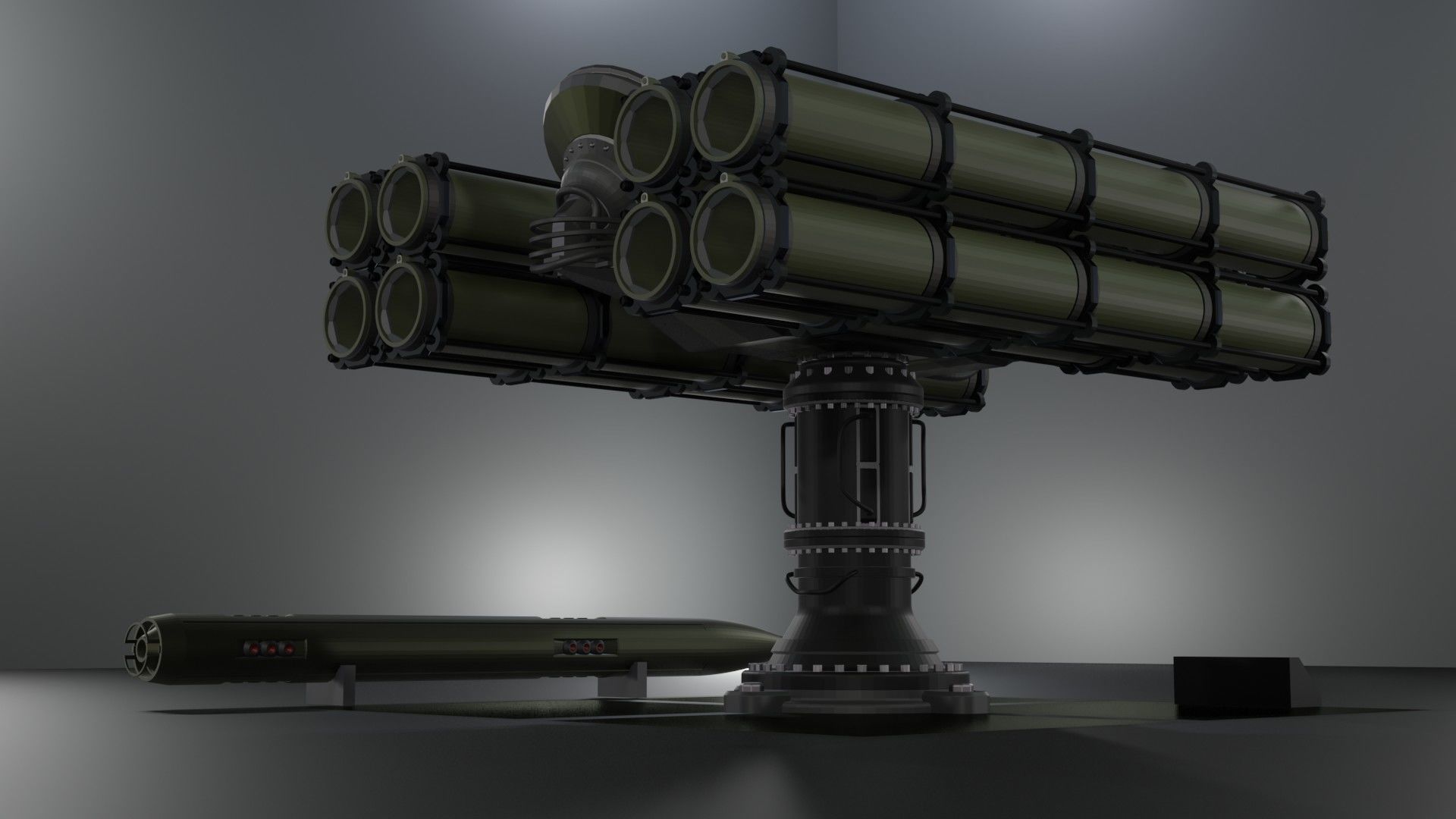 Launchers Anti-aircraft installation Missile complex 3D Model Collection_14