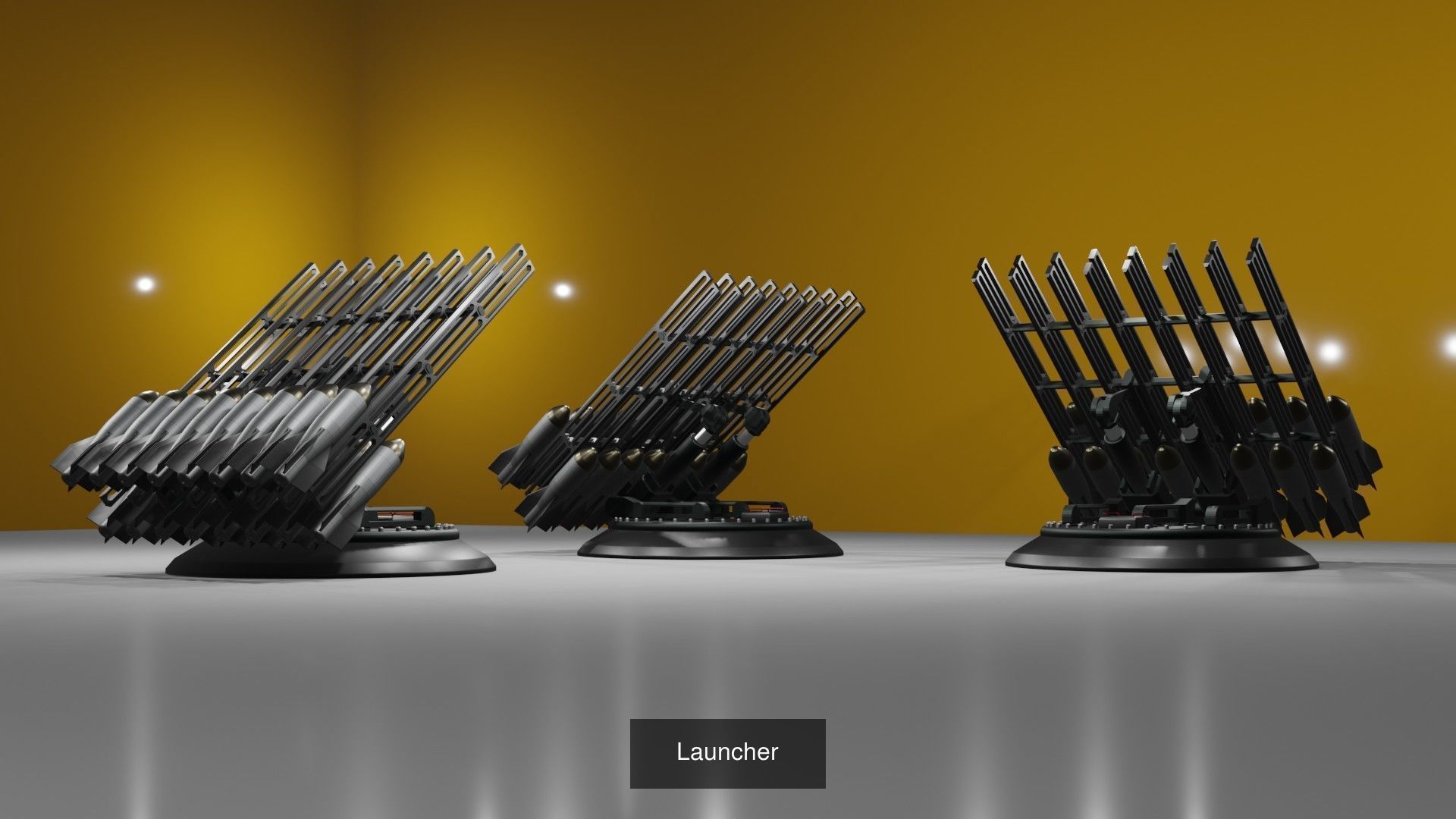 Launchers Anti-aircraft installation Missile complex 3D Model Collection_3