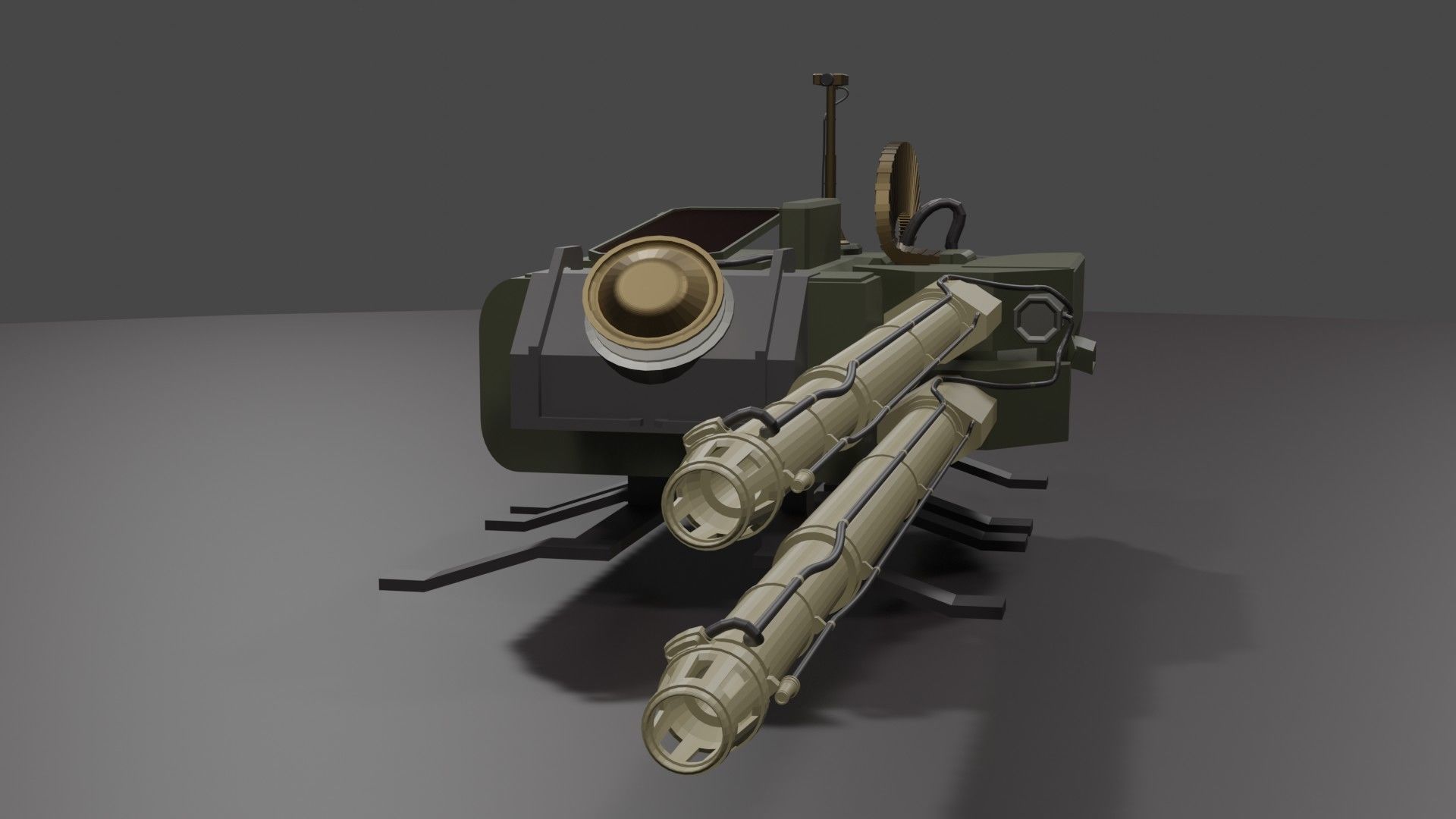 Launchers Anti-aircraft installation Missile complex 3D Model Collection_93