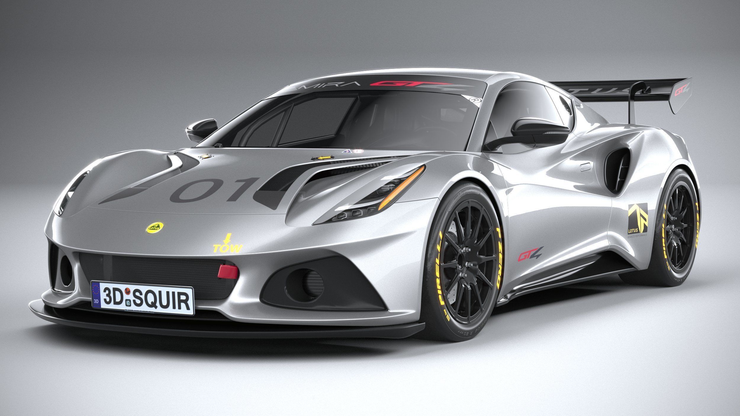 Lotus Emira GT4 2023 3D model_2