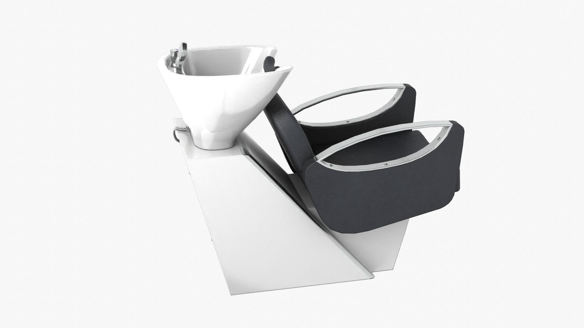 Hair Washing Chair Low-poly 3D model_7