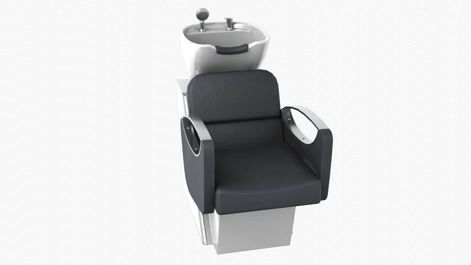 Hair Washing Chair Low-poly 3D model_10