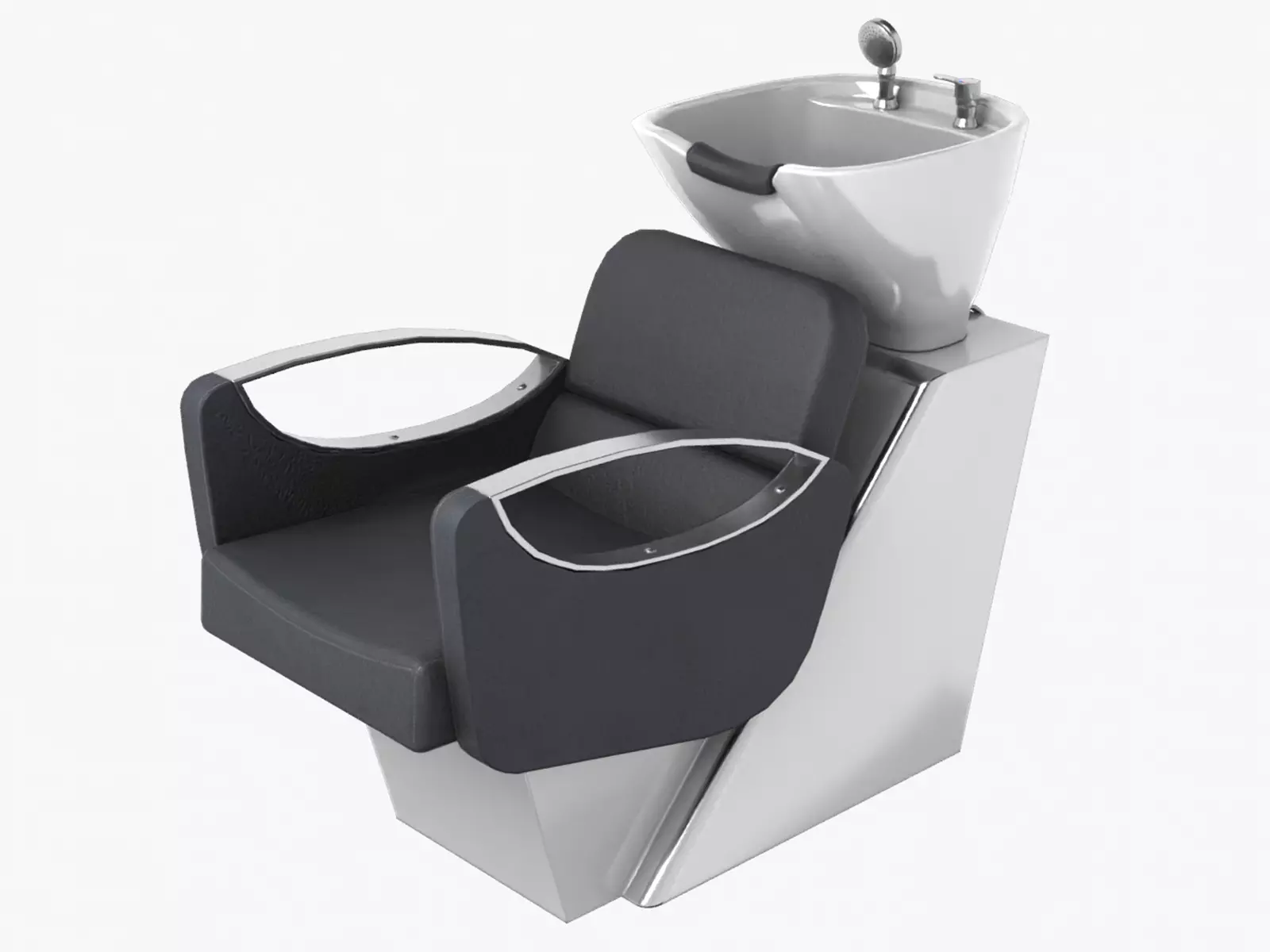 Hair Washing Chair Low-poly 3D model_0