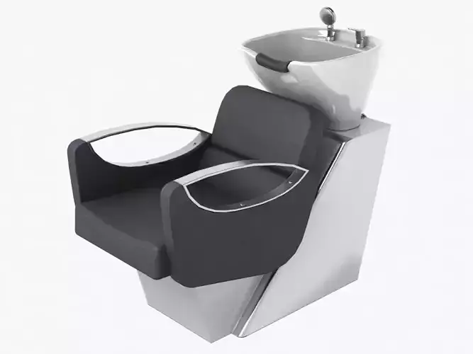 Hair Washing Chair Low-poly 3D model