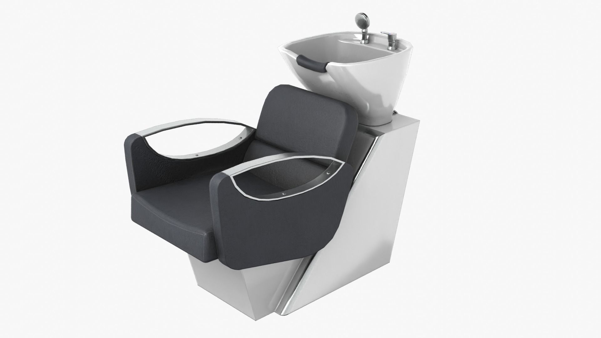 Hair Washing Chair Low-poly 3D model_12