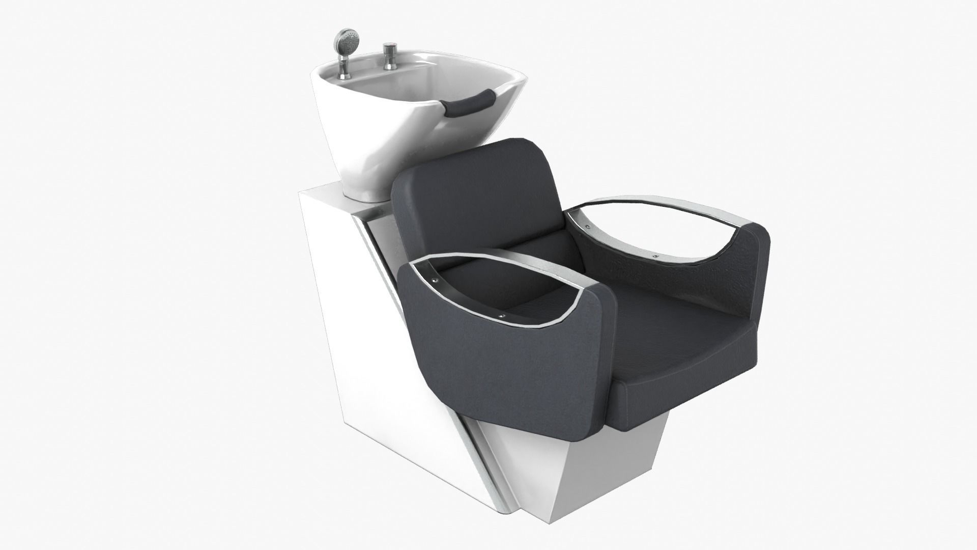 Hair Washing Chair Low-poly 3D model_9