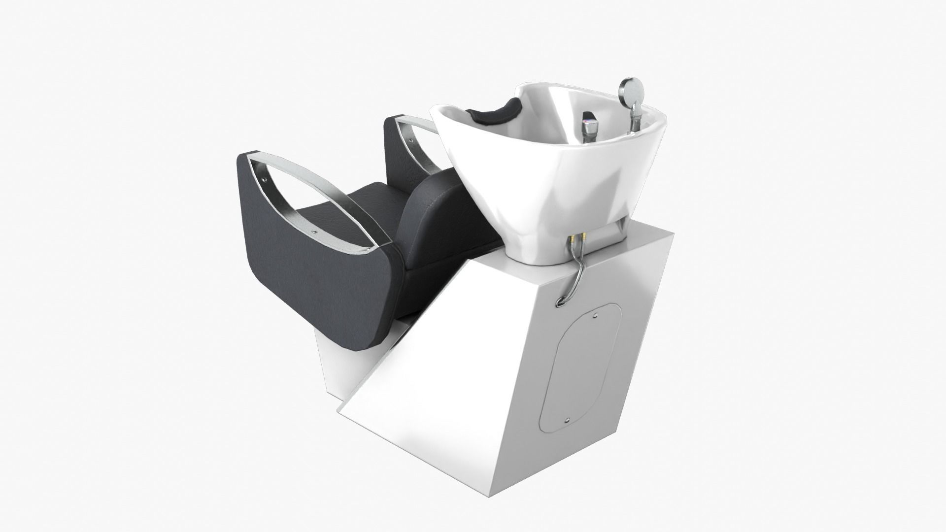 Hair Washing Chair Low-poly 3D model_3