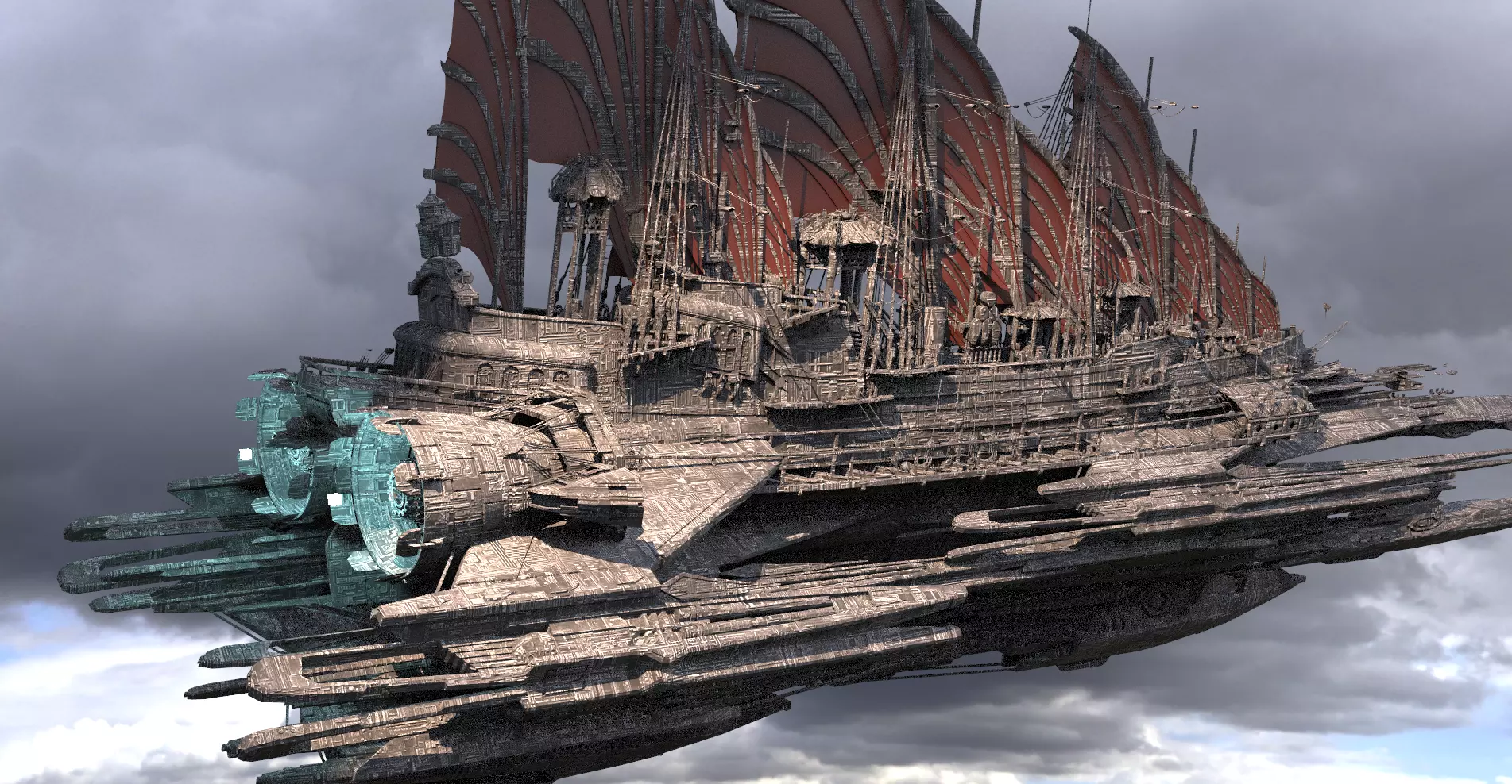 Black Pearl Airship 2 3D model_0