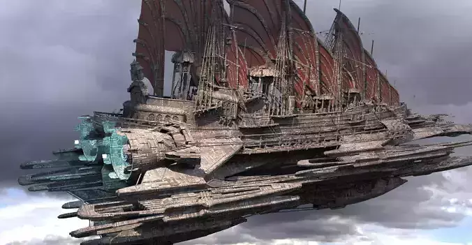 Black Pearl Airship 2 3D model