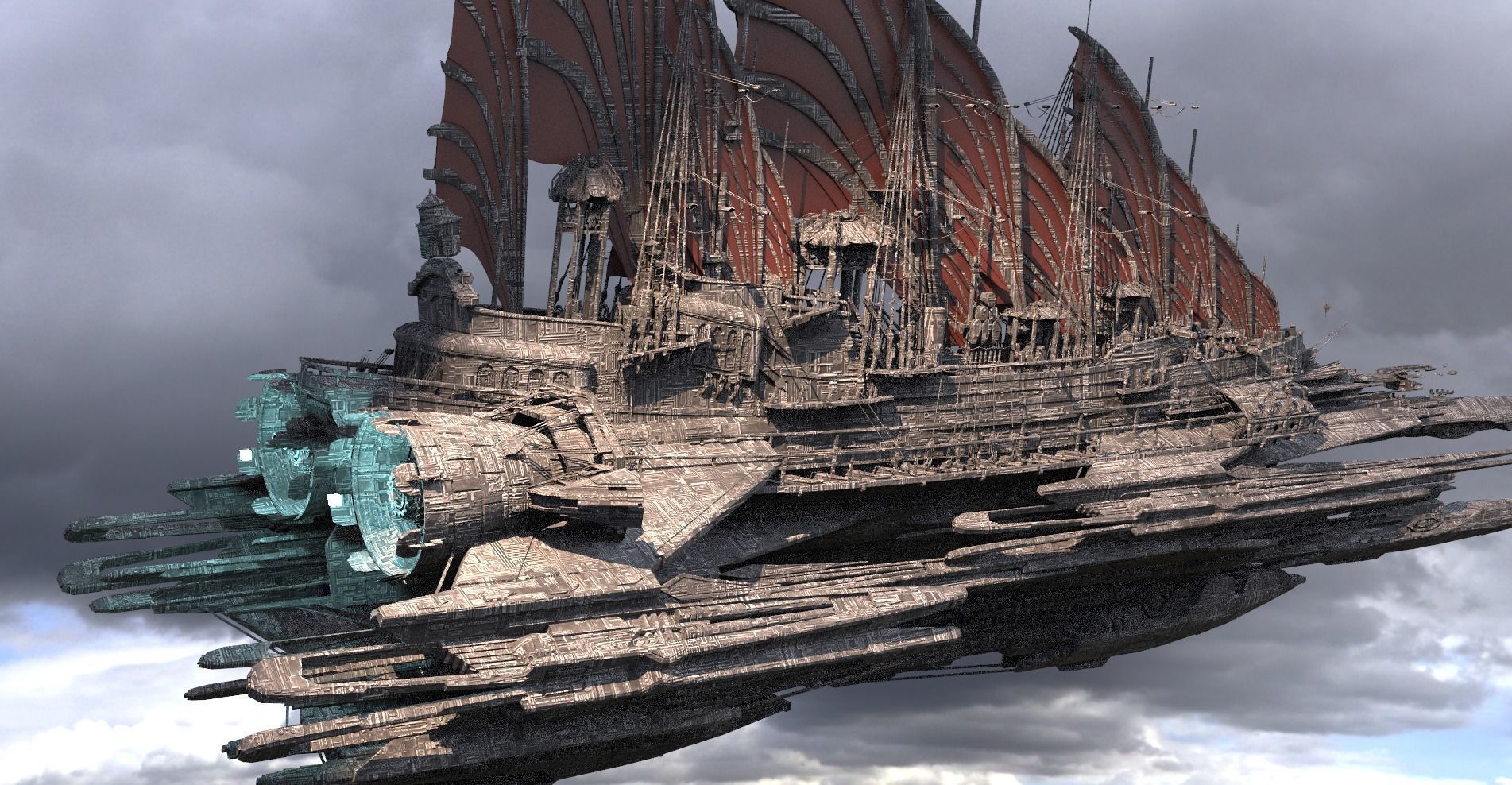 Black Pearl Airship 2 3D model_1