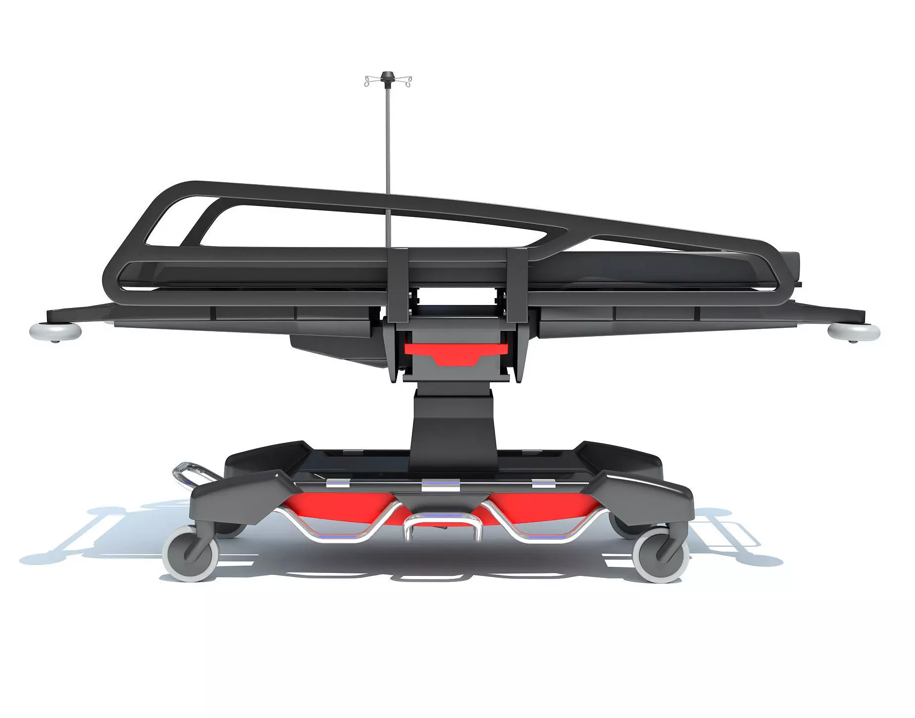 Emergency Stretcher Trolley 3D model_0