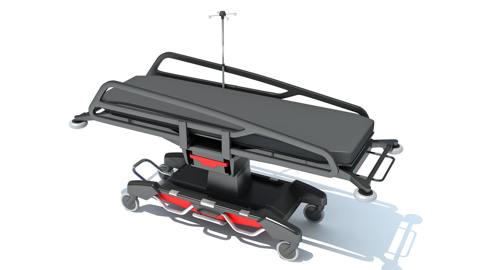 Emergency Stretcher Trolley 3D model_2