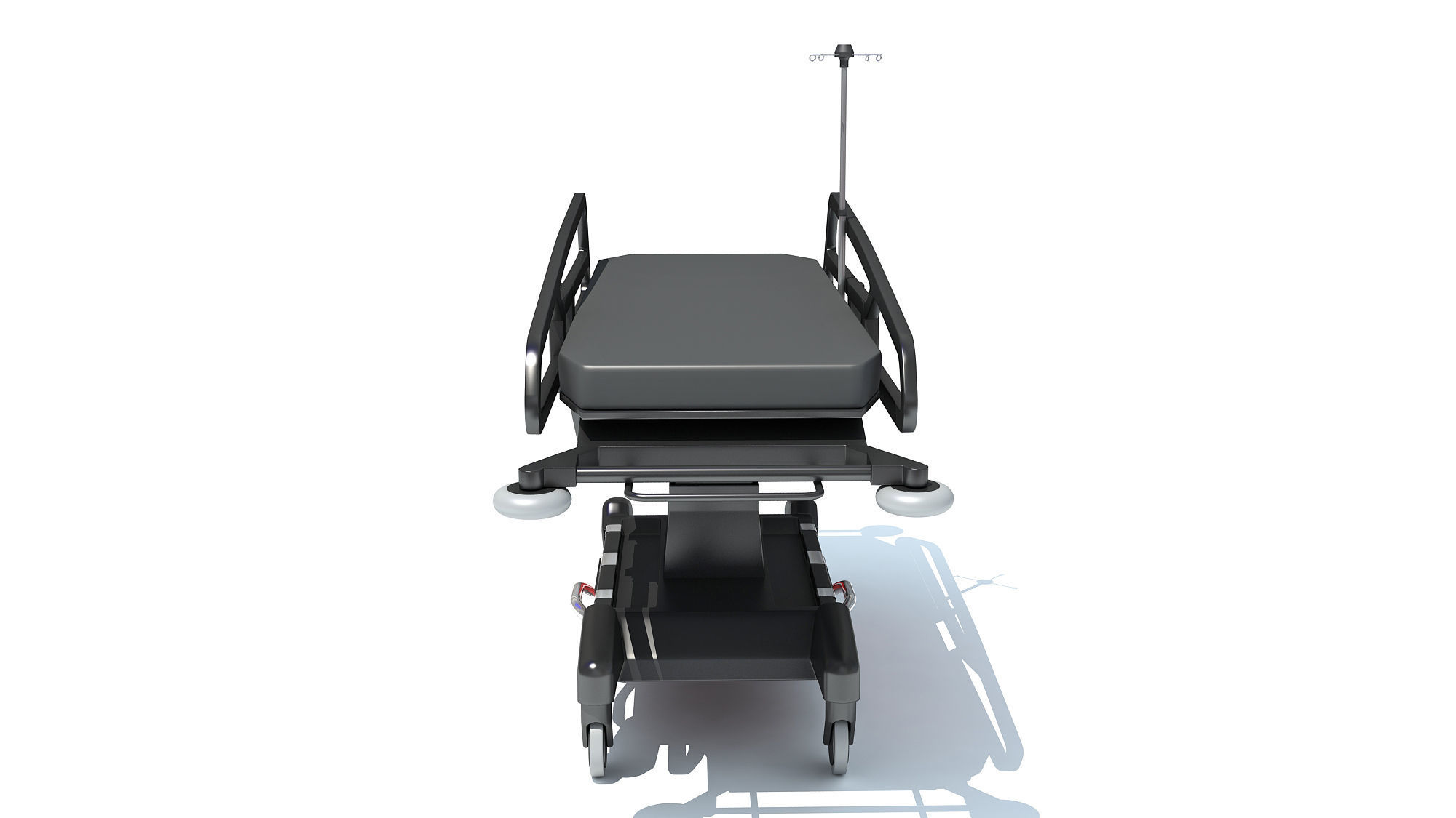 Emergency Stretcher Trolley 3D model_4