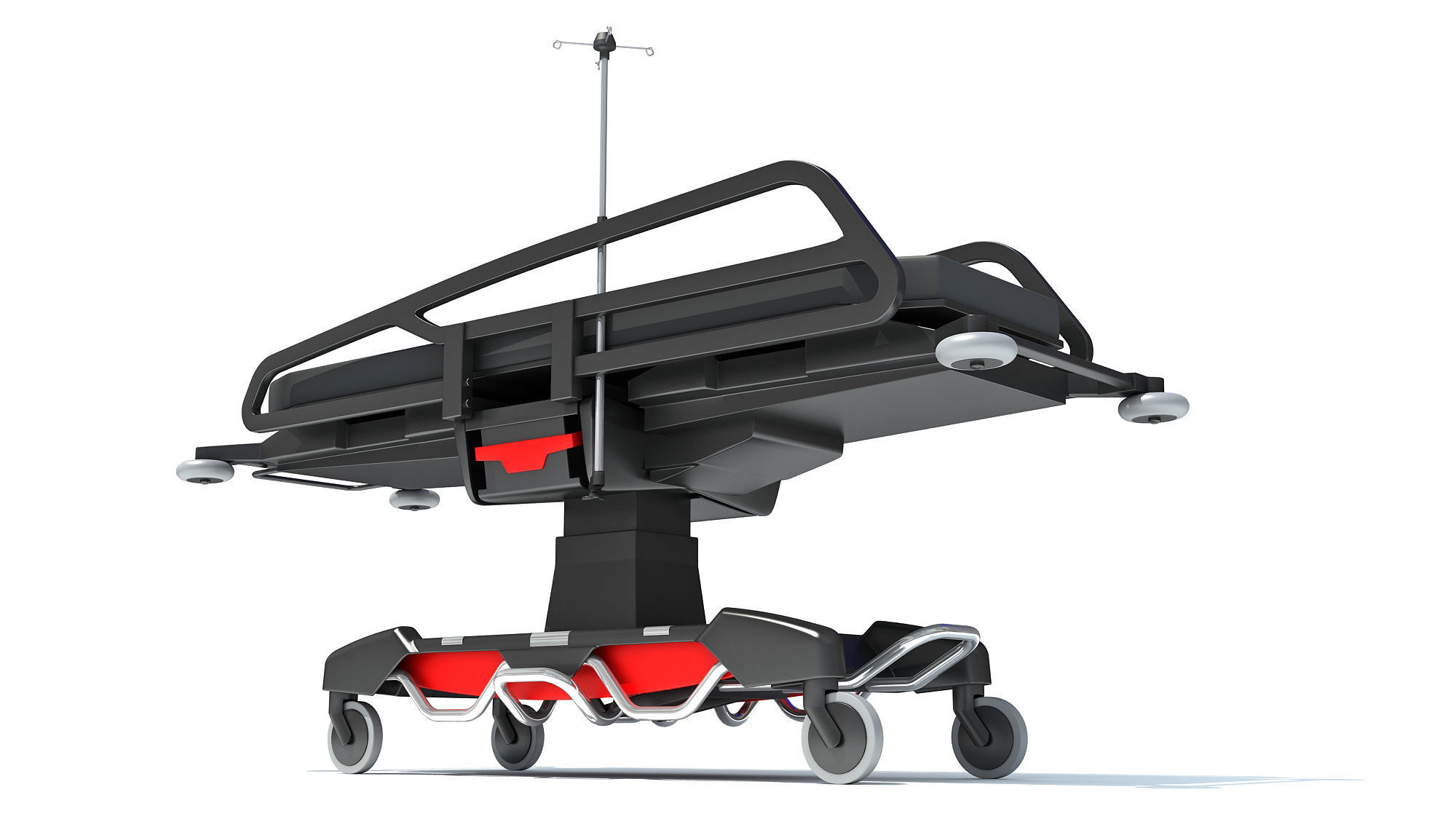 Emergency Stretcher Trolley 3D model_9