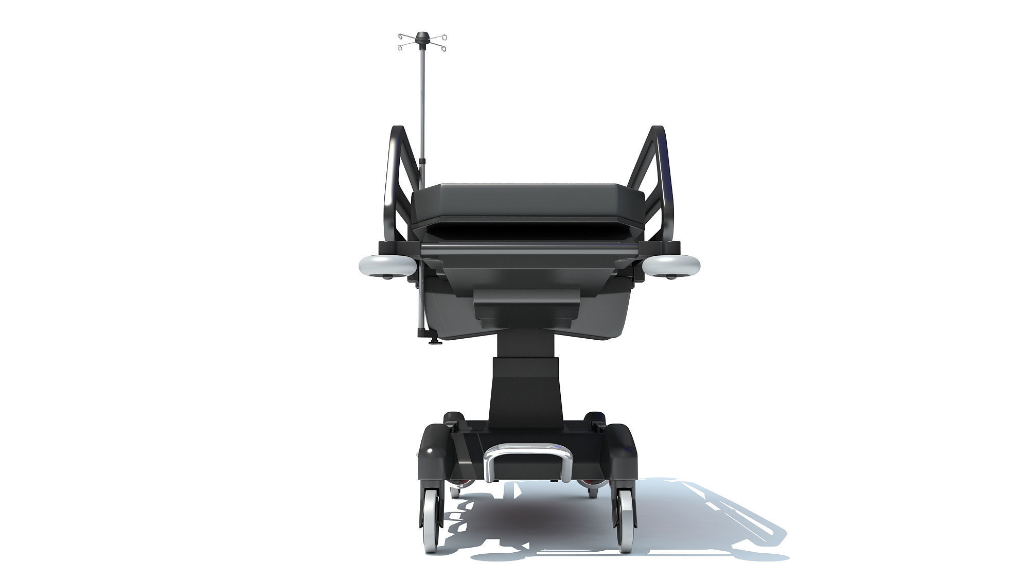 Emergency Stretcher Trolley 3D model_10