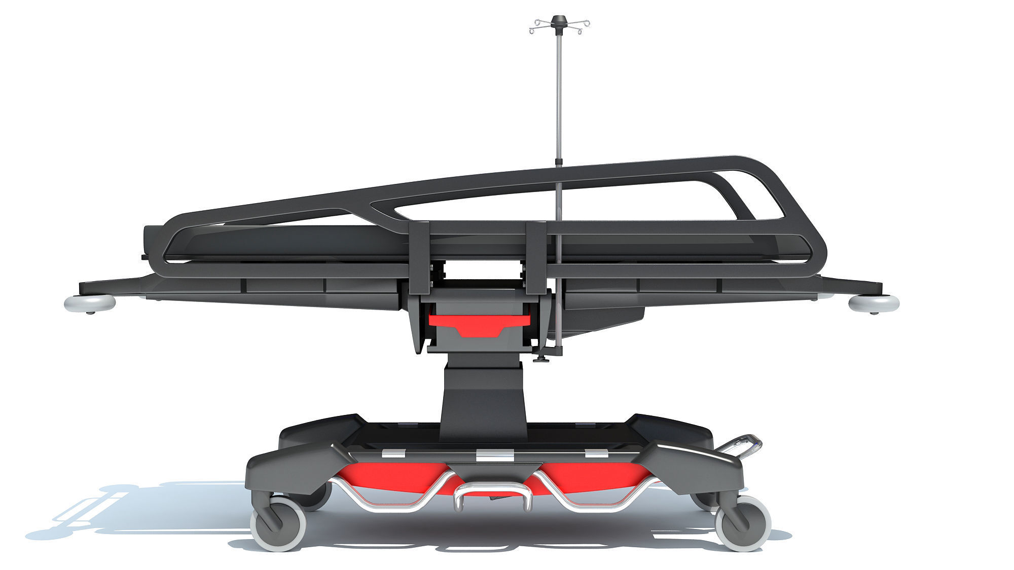 Emergency Stretcher Trolley 3D model_6