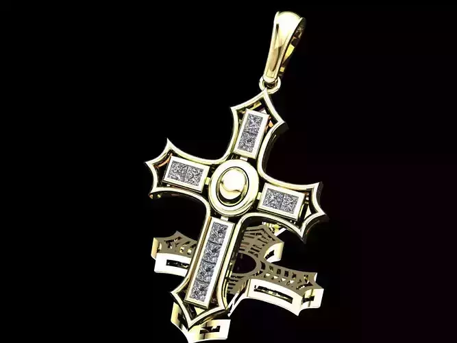 diamond cross 3D model