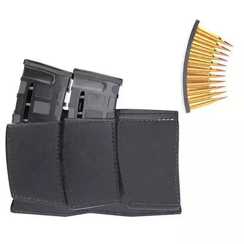 magazine pouch and bullet clip 3D model 3D model