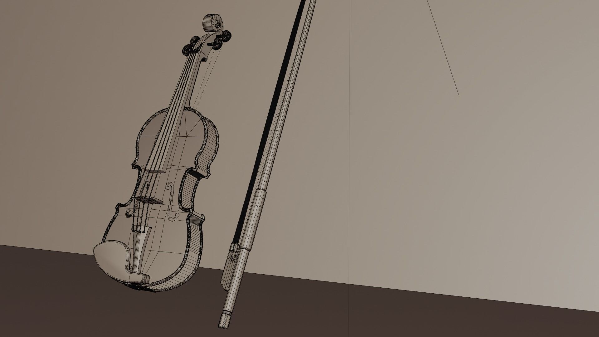Violin 3D model_11