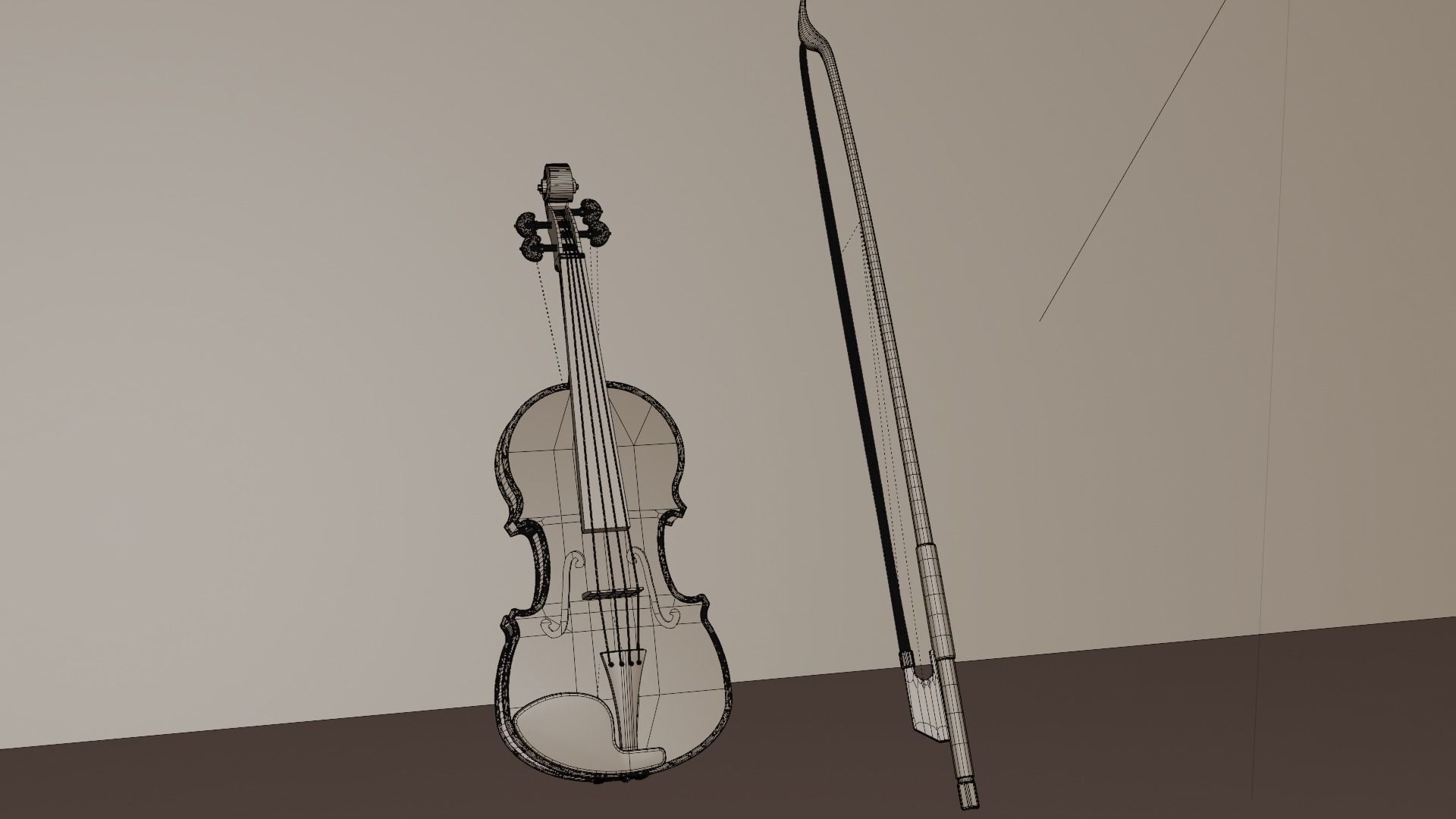 Violin 3D model_6