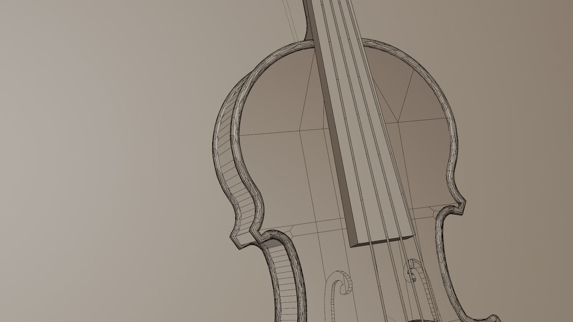Violin 3D model_8