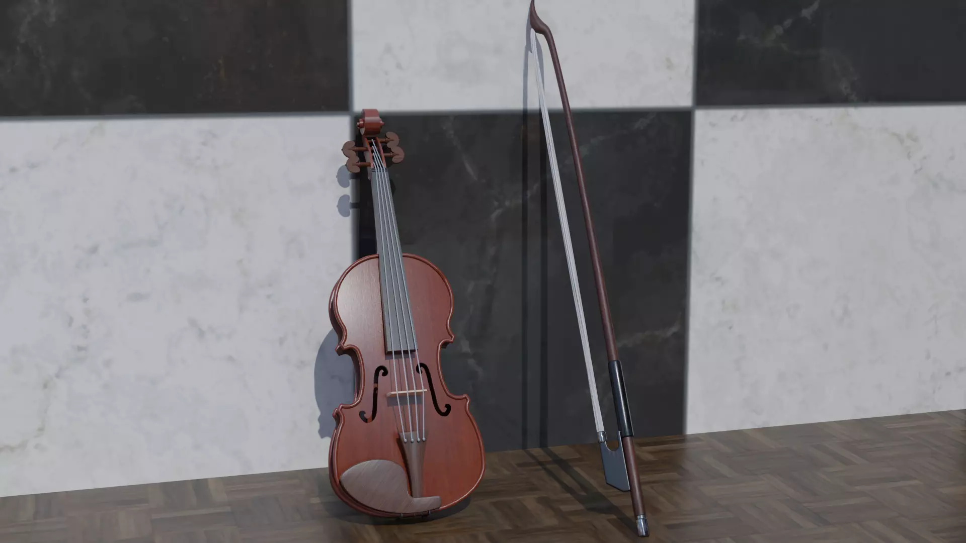 Violin 3D model_0