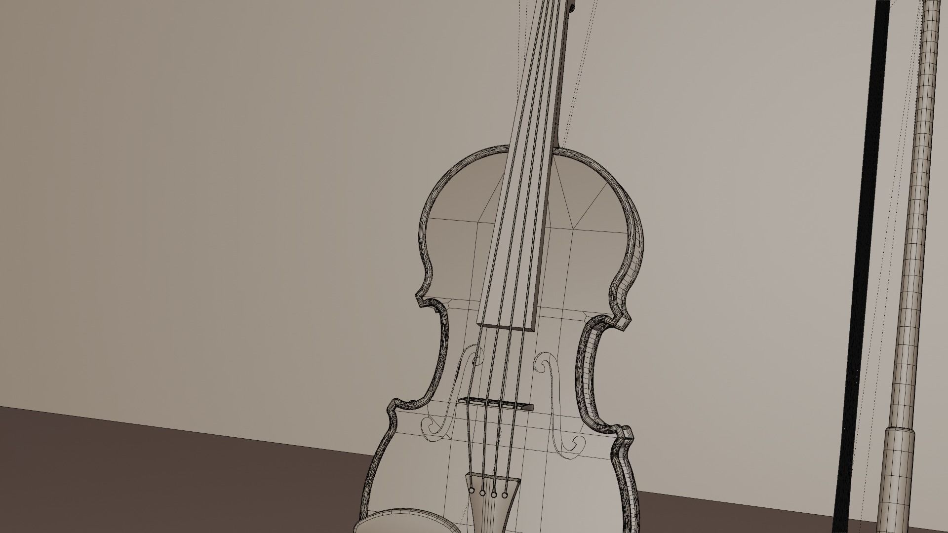 Violin 3D model_10