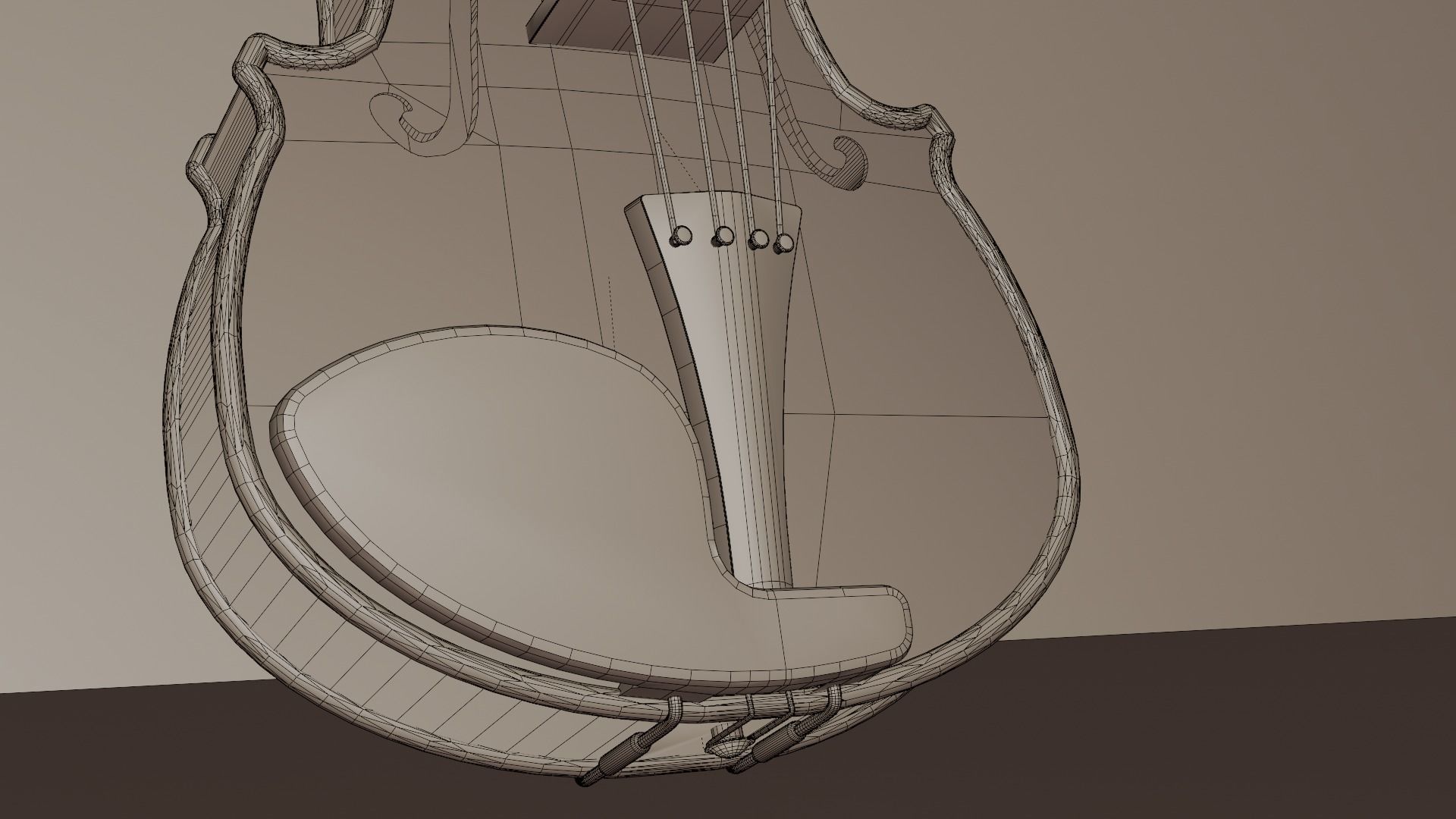 Violin 3D model_7