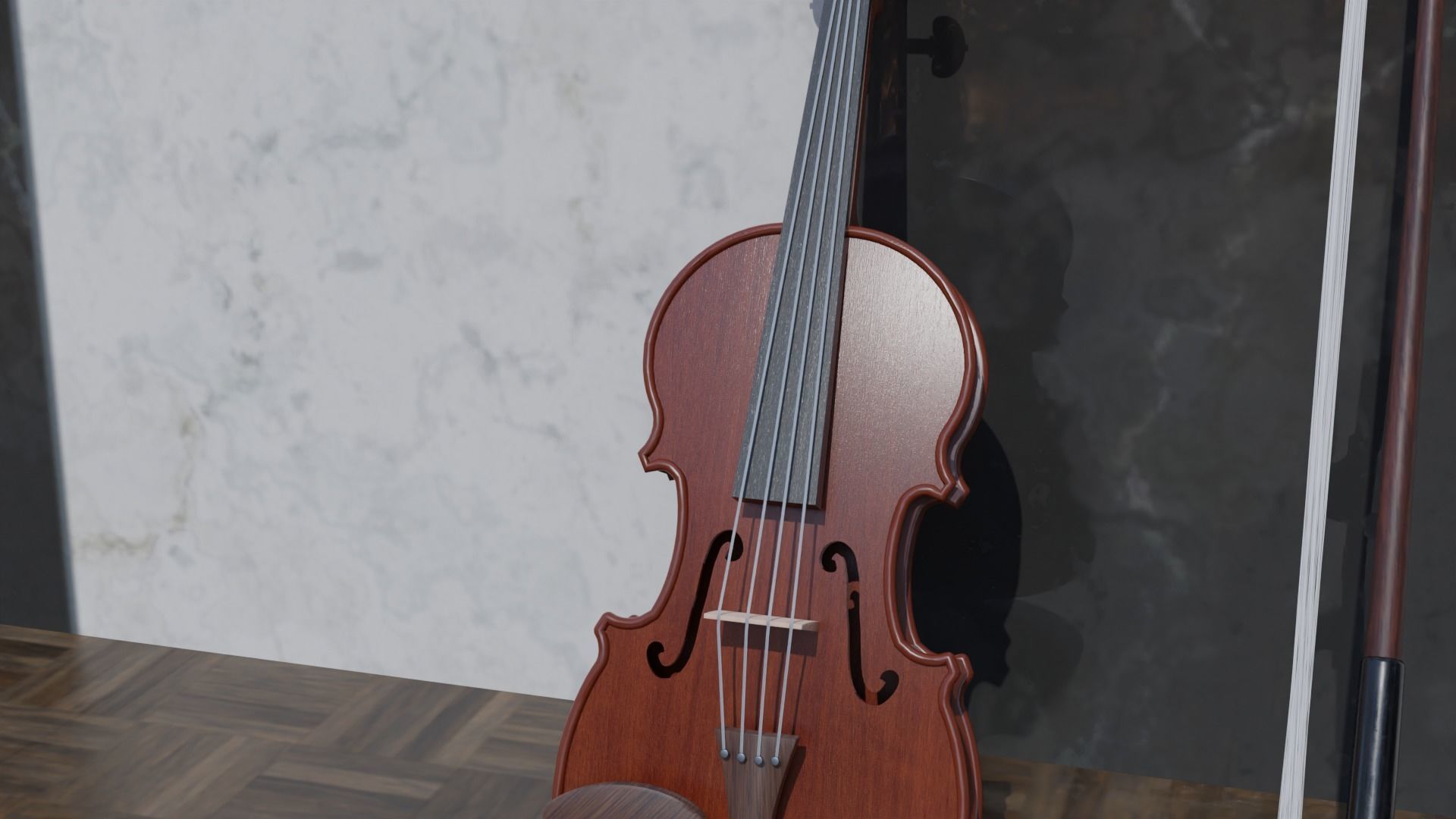Violin 3D model_4