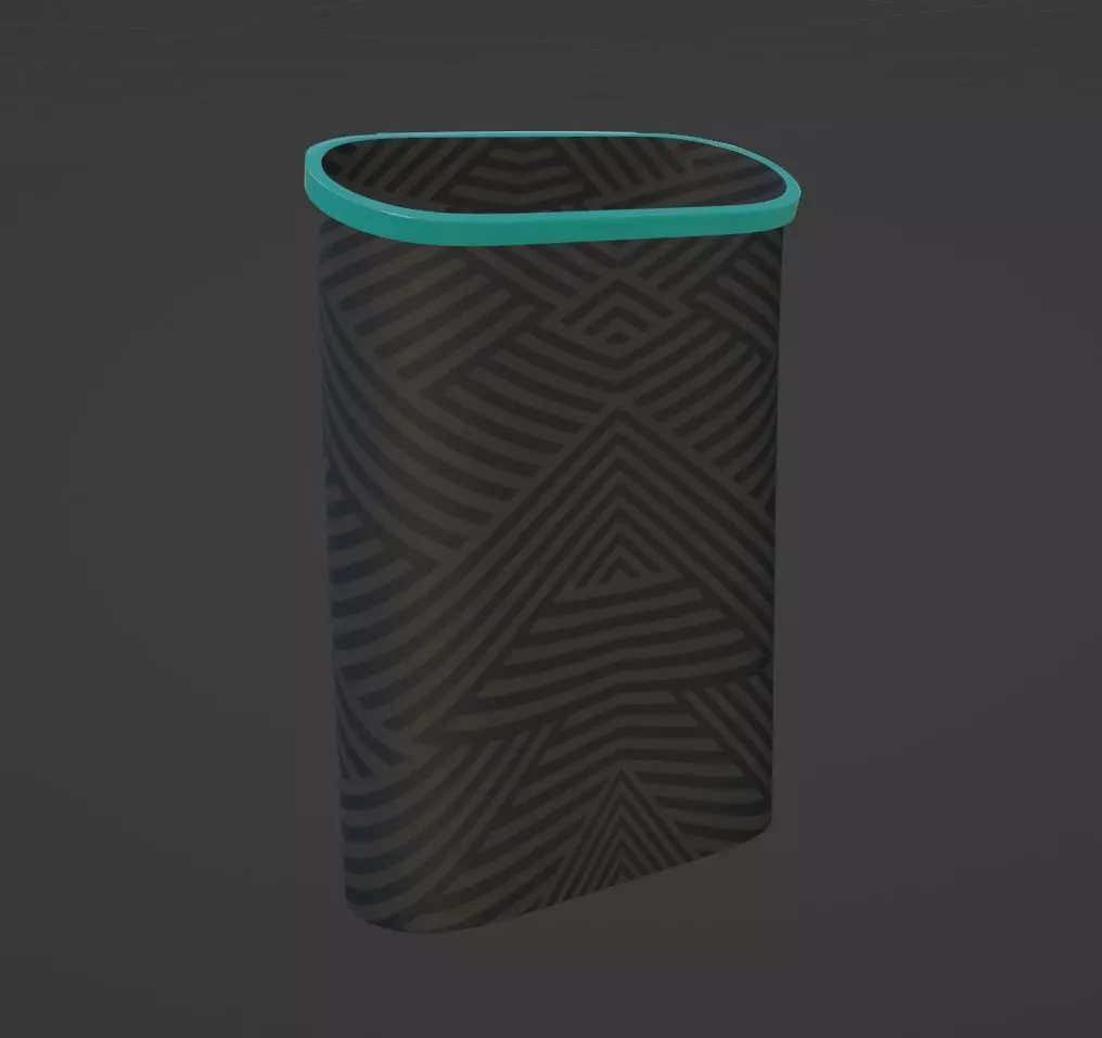 container turquoise trash can Free 3D model