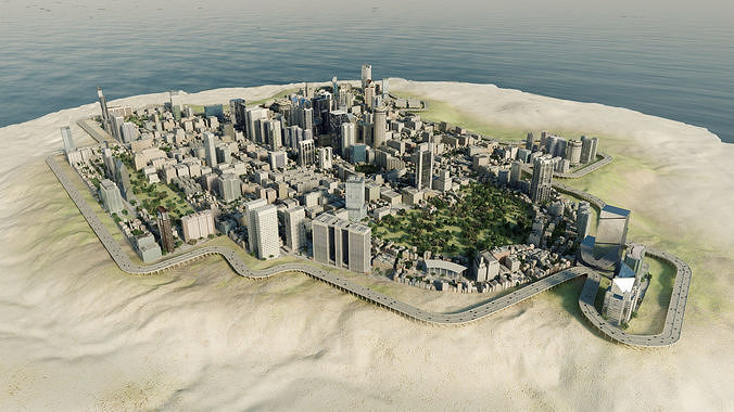 city scene model 3D model