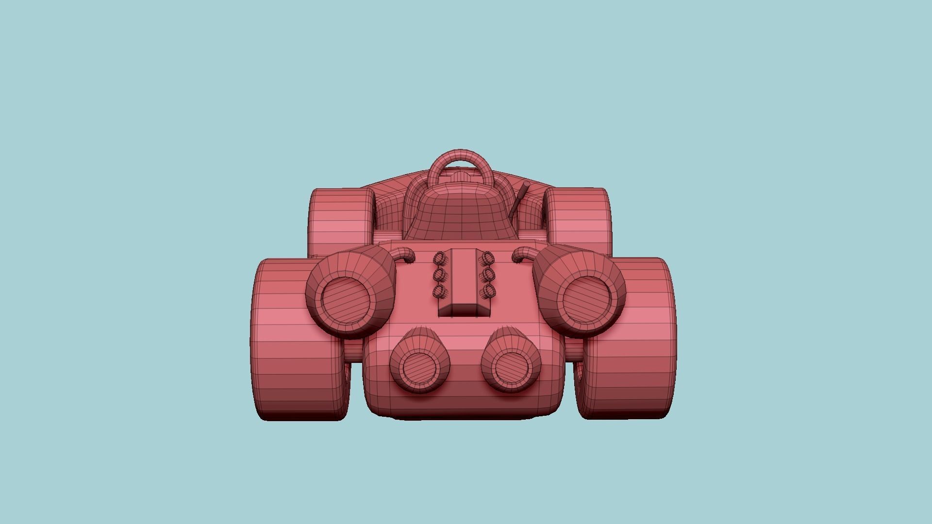 Cartoon Kart C10 Aqua - Vehicle Racing Design Low-poly 3D model_17