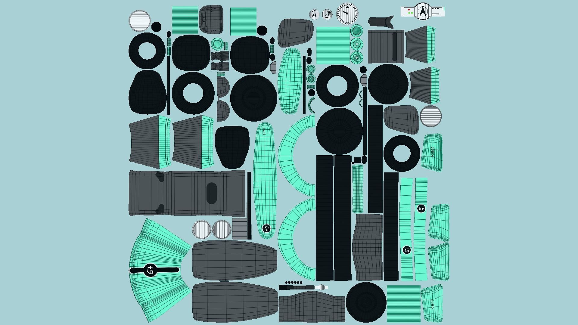 10 Cartoon Karts C Collection - Vehicle Racing Design _64