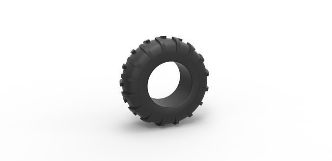 Offroad tire 36 Scale 1 to 25 3D print model