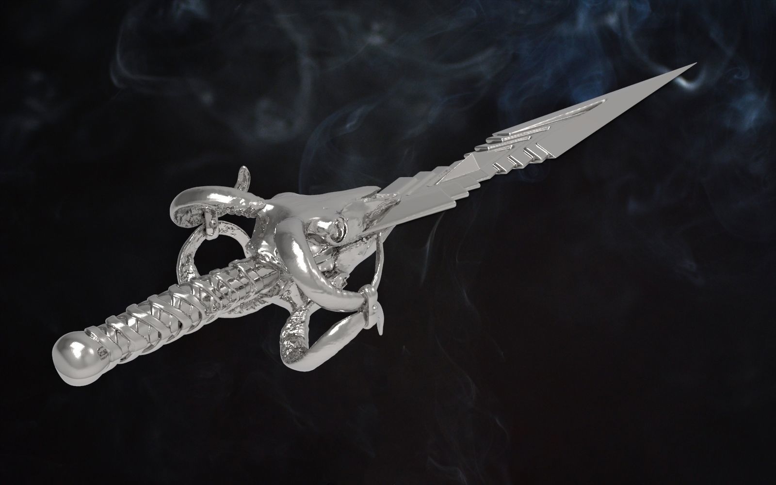 SWORD RAM SKULL 3D print model_2