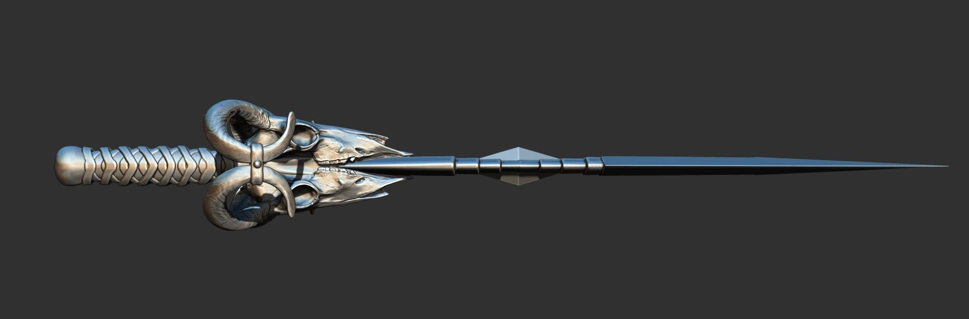 SWORD RAM SKULL 3D print model_4