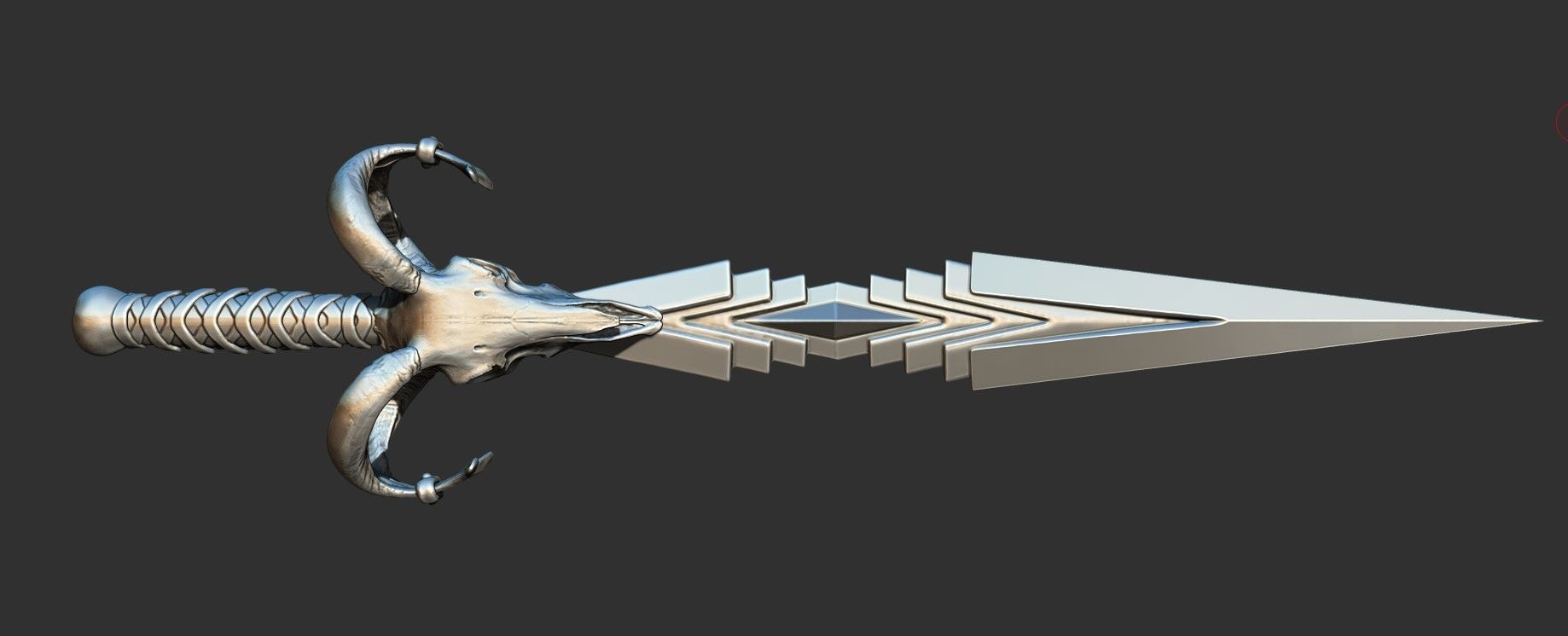 SWORD RAM SKULL 3D print model_3