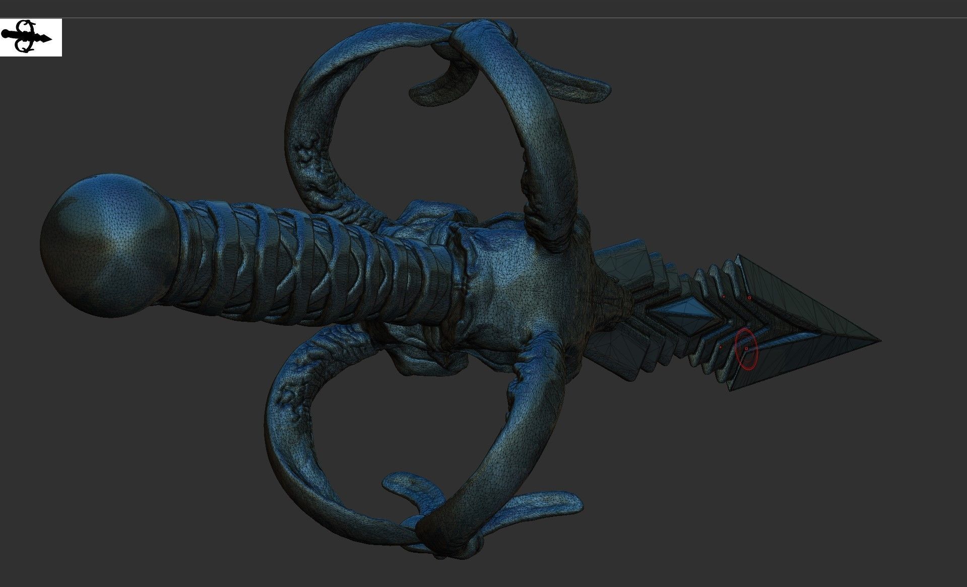 SWORD RAM SKULL 3D print model_5