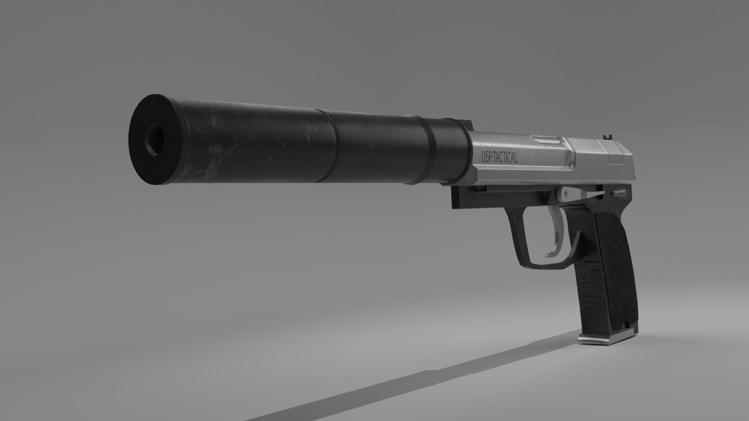 USP-S-LOWPOLY-PBR gun Low-poly 3D model_4
