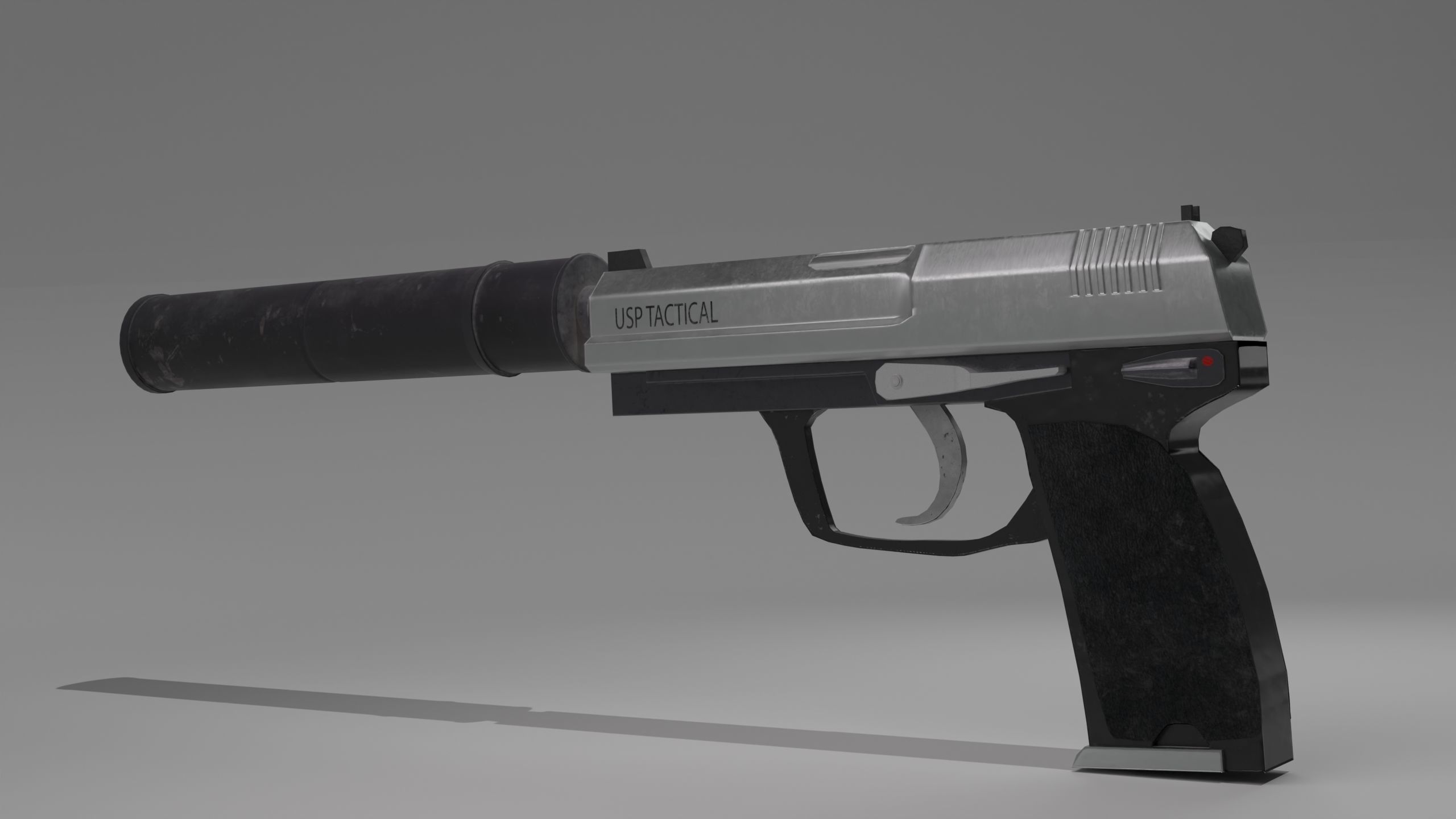 USP-S-LOWPOLY-PBR gun Low-poly 3D model_1