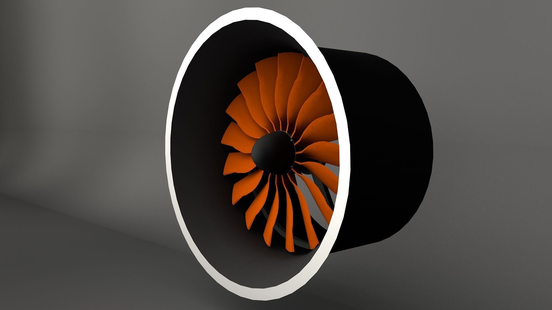 Air Ducted Turbine - Render and 3D printable compatible files 3D model_3