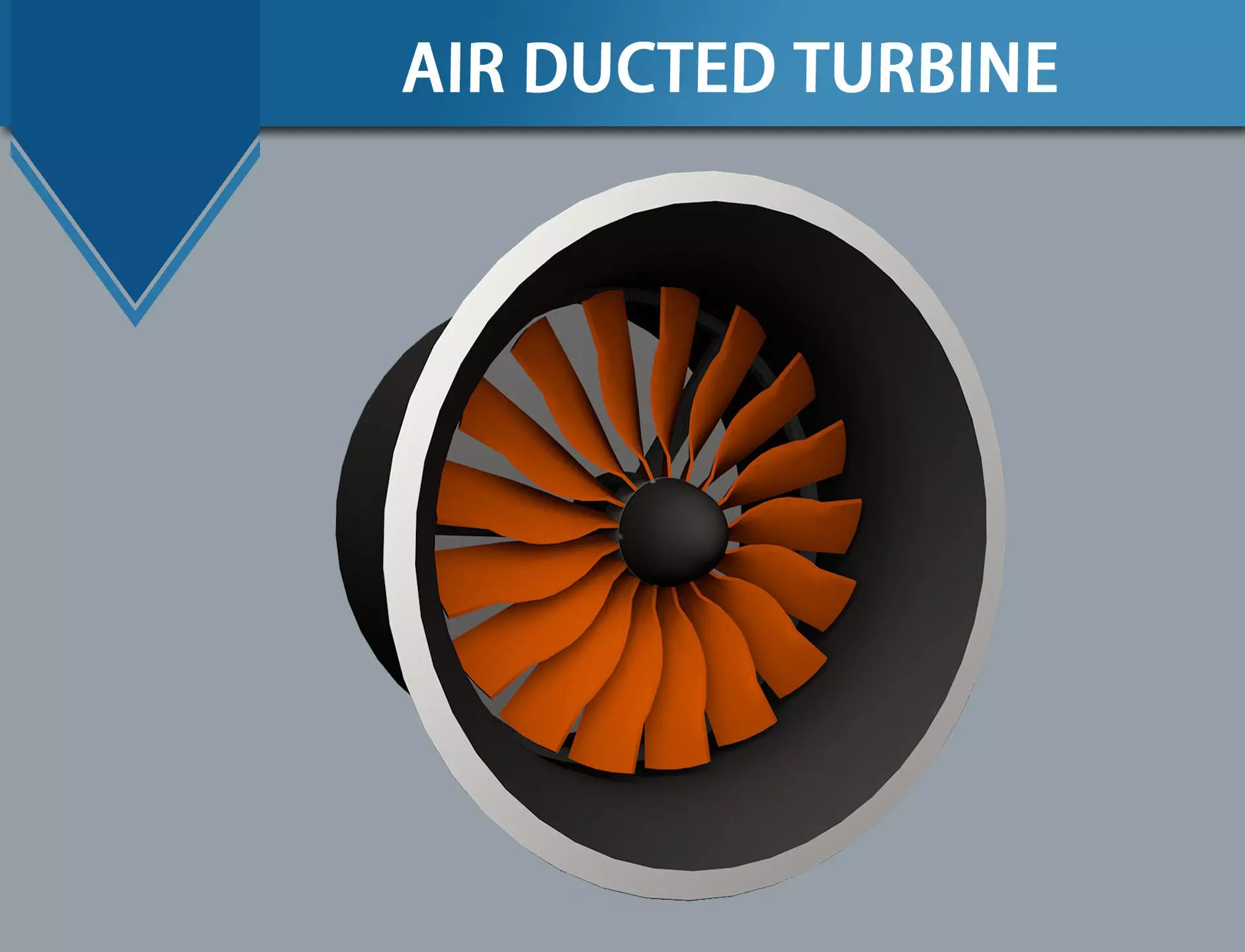Air Ducted Turbine - Render and 3D printable compatible files 3D model_0